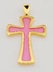 Pendente Croce 4cm - Rosa