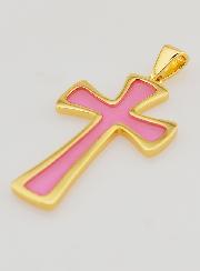 Pendente Croce 4cm - Rosa