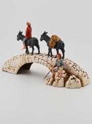 Statuina Santon Asini sul Ponte - Altezza 6cm