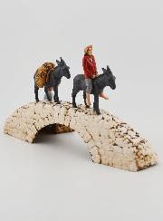 Statuina Santon Asini sul Ponte - Altezza 6cm