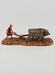 Statuina Santon Contadino con Aratro - Altezza 6cm