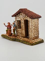 Statuina Santon Taverna con Cliente e Oste