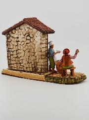 Statuina Santon Taverna con Cliente e Oste