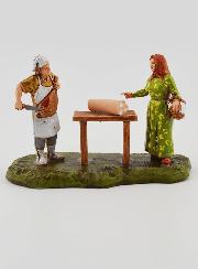 Statuina Santon Salumiere con Cliente