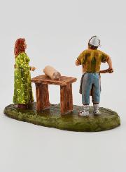 Statuina Santon Salumiere con Cliente