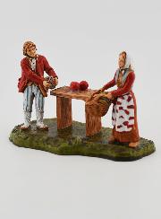 Statuina Santon Fruttivendolo con Cliente