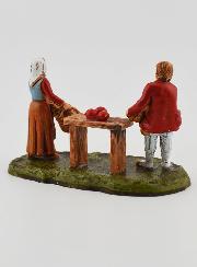 Statuina Santon Fruttivendolo con Cliente