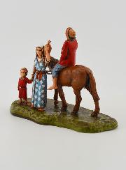 Statuina Santon Uomo a Cavallo e Famiglia - 6cm