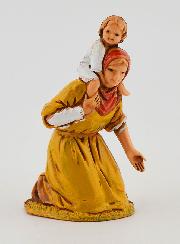 Santon Mendicante con Bambino - 6cm