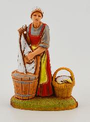 Santon Lavandaia con Biancheria - 6cm