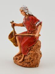 Statuina Santon Pescatore con Retino - 6cm