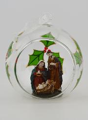 Palla di Natale in Vetro 10cm - Natività