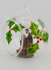 Palla di Natale in Vetro 10cm - Natività