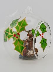 Palla di Natale in Vetro 10cm - Natività