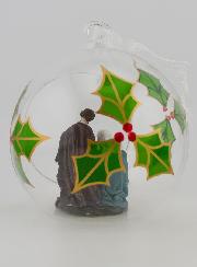 Palla di Natale in Vetro 10cm - Natività