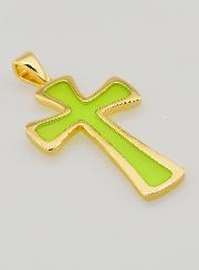 Pendente Croce 4cm - Verde