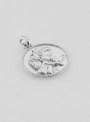 Medaglia Angelo Custode e Colomba in Argento - 12 mm