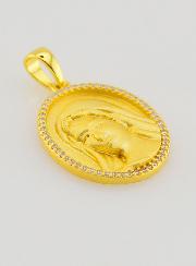 Medaglia della Vergine Maria con Bordo Brillante - 18 mm