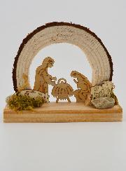 Natività in Legno Naturale - Arrotondata