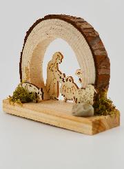 Natività in Legno Naturale - Arrotondata