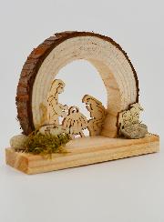 Natività in Legno Naturale - Arrotondata