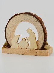 Natività in Legno Naturale - Arrotondata