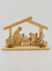 Natività in Legno Naturale - 10cm