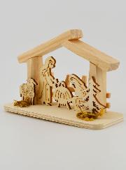 Natività in Legno Naturale - 10cm
