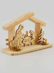 Natività in Legno Naturale - 10cm