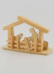 Natività in Legno Naturale - 10cm