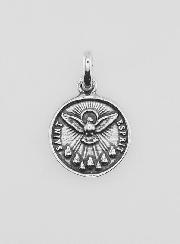 Medaglia Spirito Santo Placcata in Argento 925 - 12mm