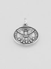 Medaglia Spirito Santo Placcata in Argento 925 - 15mm