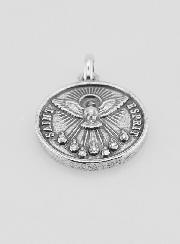 Medaglia Spirito Santo Placcata in Argento 925 - 18mm