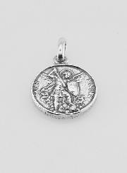 Medaglia San Michele Placcata in Argento 925 - 12mm