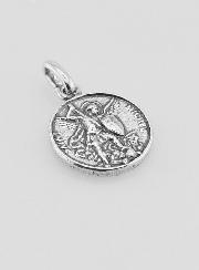 Medaglia San Michele Placcata in Argento 925 - 12mm