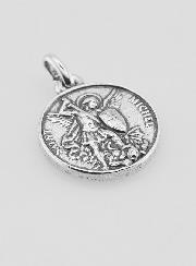 Medaglia San Michele Placcata in Argento 925 - 15mm