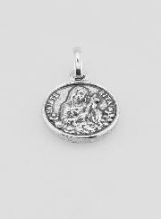 Medaglia Santa Rita Placcata in Argento 925 - 12mm