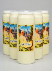 Set di 6 Candele per Novena Papa Leone XIV a Lourdes