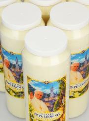 Set di 6 Candele per Novena Papa Leone XIV a Lourdes