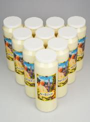Set di 10 Candele per Novena Papa Leone XIV a Lourdes