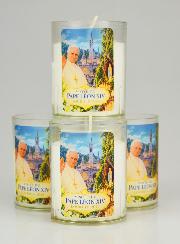 4 Candele Lumini Papa Leone XIV a Lourdes