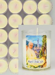 48 Candele Lumini Papa Leone XIV a Lourdes