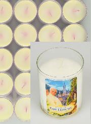 48 Candele Lumini Papa Leone XIV a Lourdes