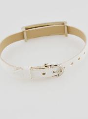 Bracciale dei Santi in Cuoio Bianco