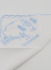 Fazzoletto Ricamato Souvenir di Lourdes Blu