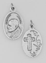 Medaglia Religiosa Beato Papa Giovanni Paolo II Argentata