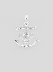 Ciondolo Croce di Camargue in Argento 23mm