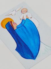 Cartolina di Battesimo - Consacrazione a Maria