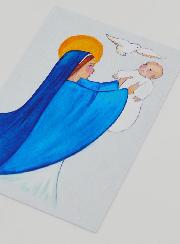 Cartolina di Battesimo - Consacrazione a Maria