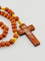 Rosario in Legno Chiaro con Cordoncino